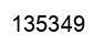 Number 135349 black image