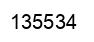 Number 135534 black image