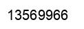 Number 13569966 black image