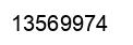 Number 13569974 black image