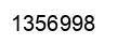 Number 1356998 black image
