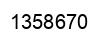 Number 1358670 black image