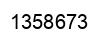 Number 1358673 black image