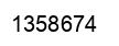 Number 1358674 black image