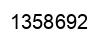 Number 1358692 black image