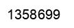 Number 1358699 black image