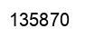 Number 135870 black image