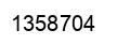 Number 1358704 black image