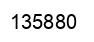 Number 135880 black image