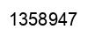 Number 1358947 black image