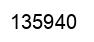 Number 135940 black image