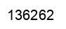 Number 136262 black image