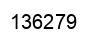 Number 136279 black image
