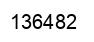 Number 136482 black image