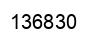 Number 136830 black image