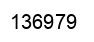 Number 136979 black image