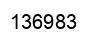 Number 136983 black image