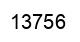 Number 13756 black image