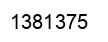 Number 1381375 black image