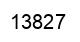 Number 13827 black image