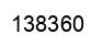 Number 138360 black image