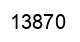 Number 13870 black image