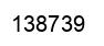 Number 138739 black image
