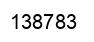 Number 138783 black image