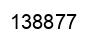 Number 138877 black image