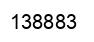 Number 138883 black image
