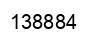 Number 138884 black image