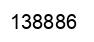 Number 138886 black image