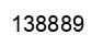 Number 138889 black image