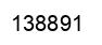 Number 138891 black image