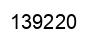 Number 139220 black image