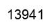 Number 13941 black image