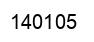 Number 140105 black image