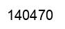 Number 140470 black image