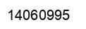 Number 14060995 black image