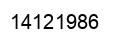 Número 14121986 imagen negro