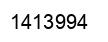 Number 1413994 black image