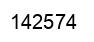 Number 142574 black image