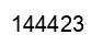 Number 144423 black image