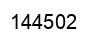 Number 144502 black image