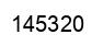 Number 145320 black image