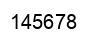 Número 145678 imagen negro