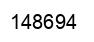 Number 148694 black image