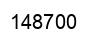 Number 148700 black image