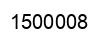 Number 1500008 black image