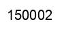 Number 150002 black image